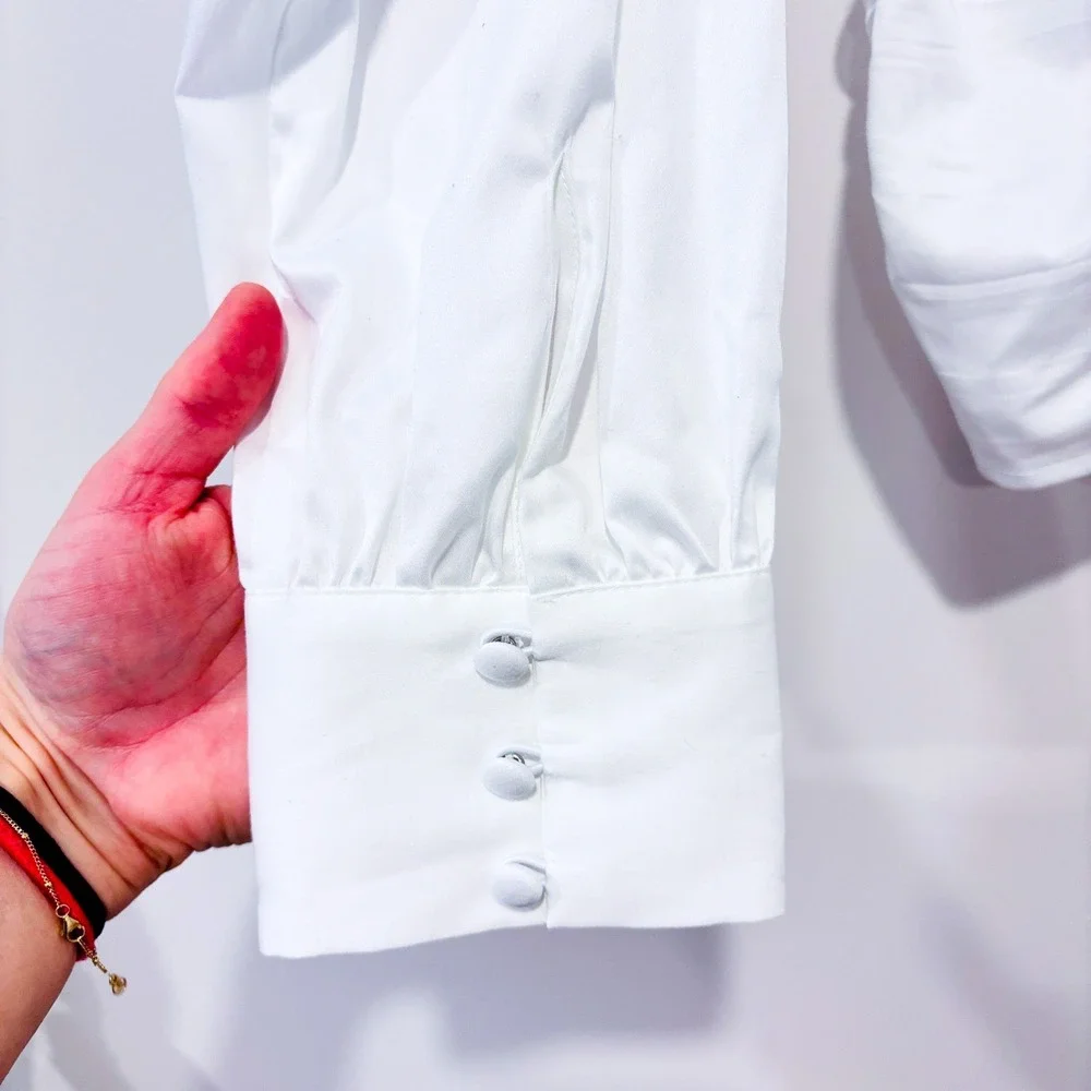 GUESS White poplin button down shirt | Minimalist‎ classic | Large - Picture 8 of 12